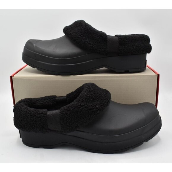 Hunter Mens Size 9 Play Black Sherpa Lined Clogs Shoes main image 8